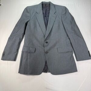 Vintage Christian Dior Monsieur Pinstripe Blazer Men Gray Two Button Suit Jacket